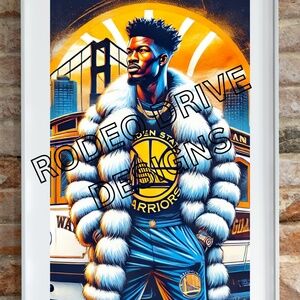 Jimmy "Buckets" Butler Poster 11x17 NBA Golden State Warriors "Playoff Jimmy"